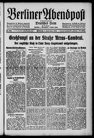 Berliner Abendpost vom 04.09.1918