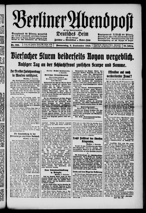 Berliner Abendpost vom 05.09.1918