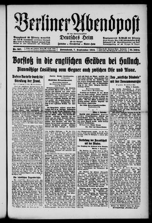 Berliner Abendpost vom 07.09.1918