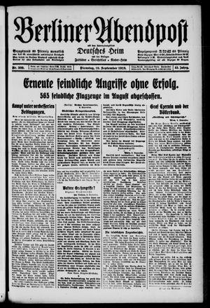 Berliner Abendpost vom 10.09.1918