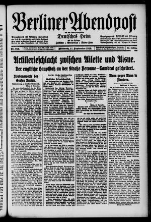 Berliner Abendpost vom 11.09.1918