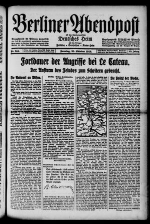 Berliner Abendpost vom 20.10.1918