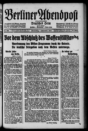 Berliner Abendpost vom 07.11.1918