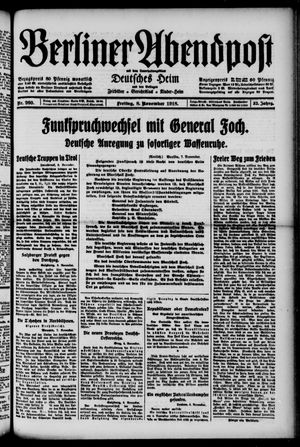 Berliner Abendpost vom 08.11.1918