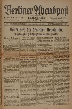 Berliner Abendpost vom 12.11.1918