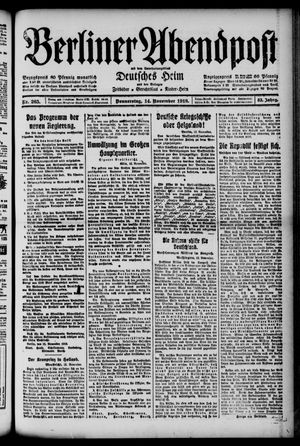 Berliner Abendpost vom 14.11.1918
