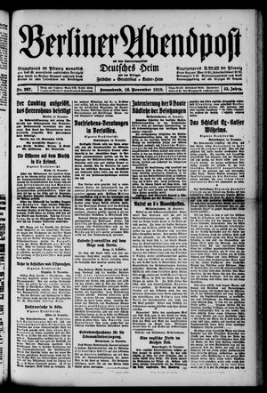 Berliner Abendpost vom 16.11.1918