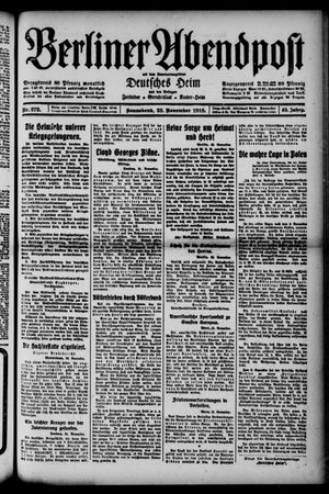 Berliner Abendpost vom 23.11.1918