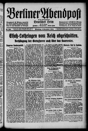 Berliner Abendpost vom 03.12.1918