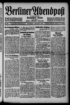 Berliner Abendpost vom 07.12.1918