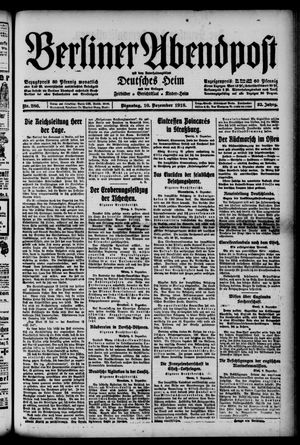 Berliner Abendpost vom 10.12.1918