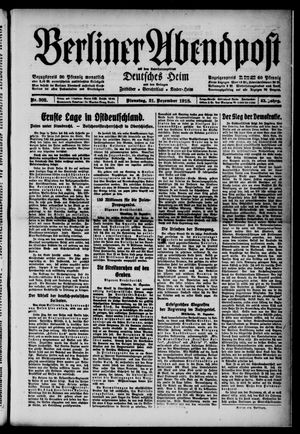 Berliner Abendpost vom 31.12.1918