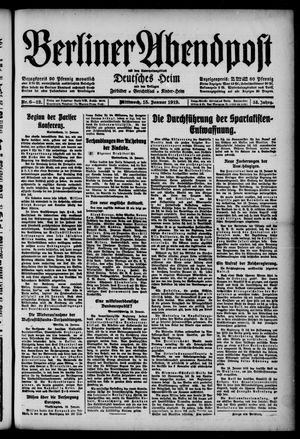 Berliner Abendpost vom 08.01.1919