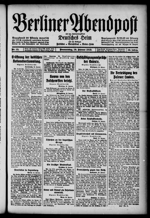 Berliner Abendpost on Jan 16, 1919