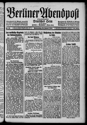 Berliner Abendpost on Jan 23, 1919