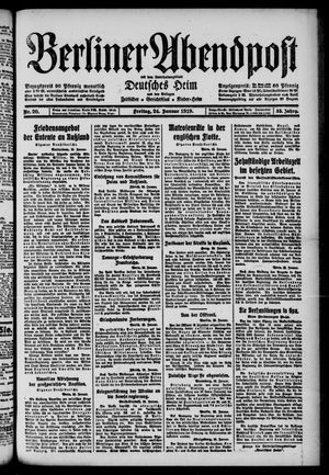 Berliner Abendpost vom 24.01.1919