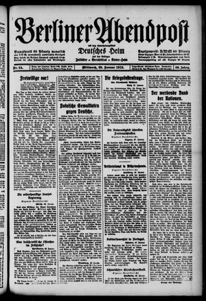 Berliner Abendpost vom 29.01.1919