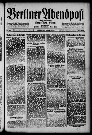 Berliner Abendpost vom 31.01.1919