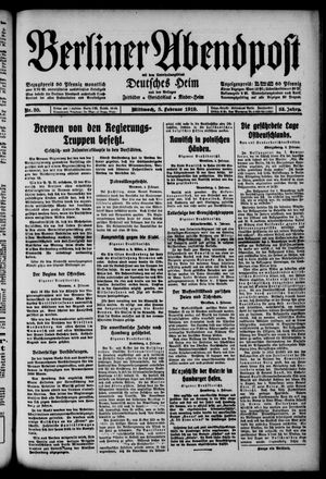 Berliner Abendpost vom 05.02.1919
