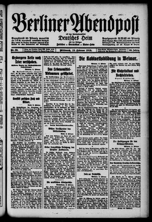 Berliner Abendpost vom 12.02.1919