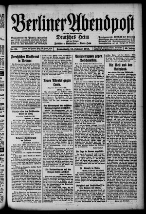 Berliner Abendpost vom 15.02.1919