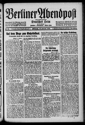 Berliner Abendpost vom 19.02.1919