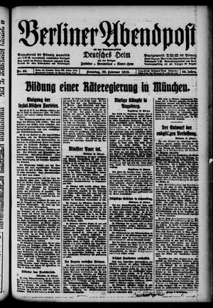 Berliner Abendpost vom 23.02.1919