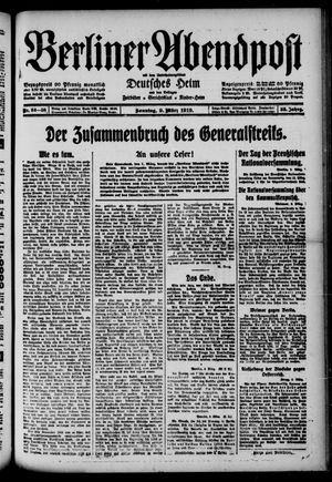 Berliner Abendpost vom 02.03.1919