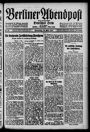Berliner Abendpost on Mar 20, 1919