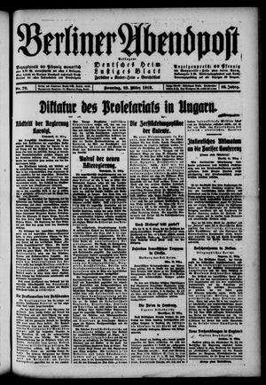 Berliner Abendpost vom 23.03.1919