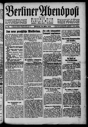 Berliner Abendpost vom 26.03.1919