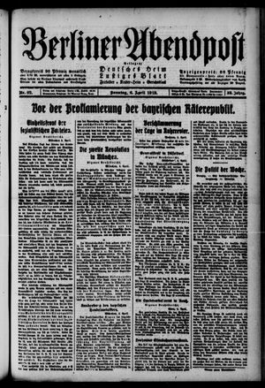 Berliner Abendpost vom 06.04.1919