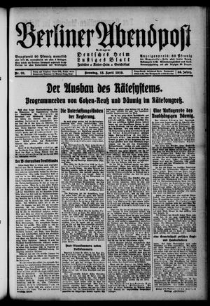 Berliner Abendpost vom 13.04.1919