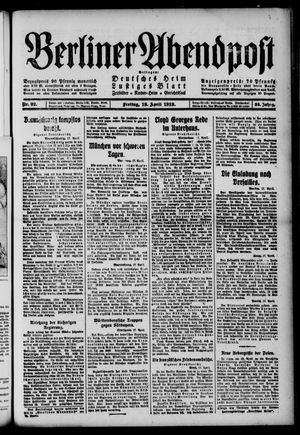 Berliner Abendpost vom 18.04.1919