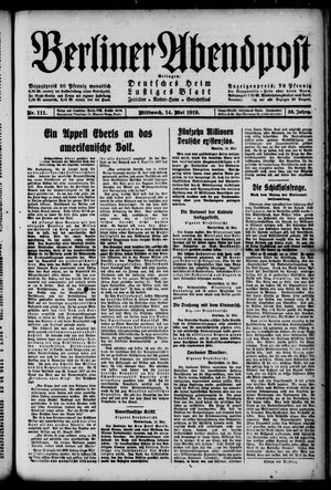 Berliner Abendpost vom 14.05.1919