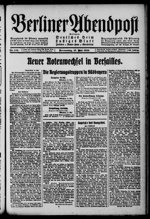 Berliner Abendpost vom 15.05.1919