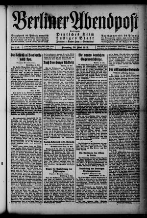 Berliner Abendpost vom 20.05.1919