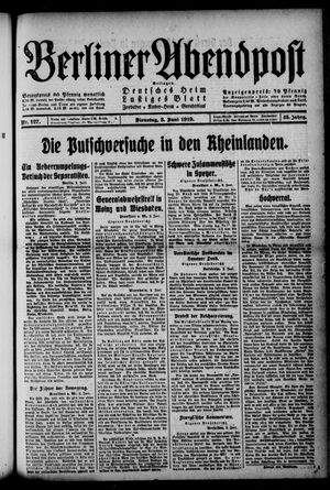 Berliner Abendpost vom 03.06.1919
