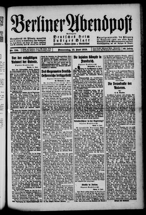 Berliner Abendpost vom 12.06.1919