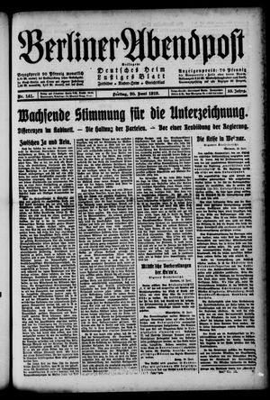 Berliner Abendpost vom 20.06.1919