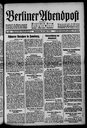 Berliner Abendpost vom 26.06.1919