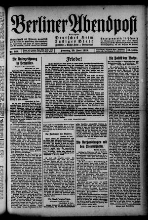 Berliner Abendpost vom 29.06.1919