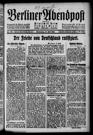 Berliner Abendpost vom 10.07.1919