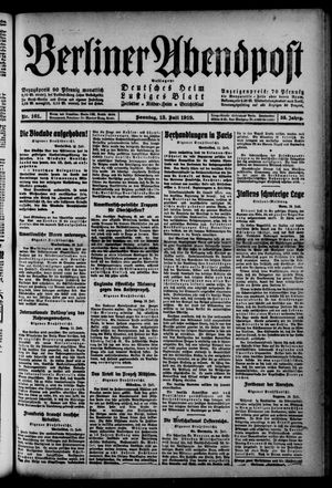 Berliner Abendpost vom 13.07.1919