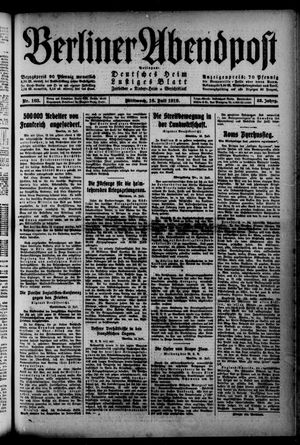 Berliner Abendpost vom 16.07.1919
