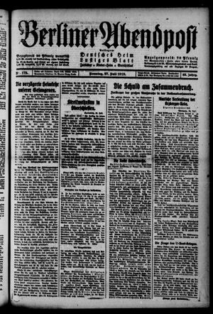 Berliner Abendpost vom 27.07.1919