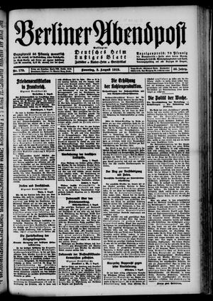Berliner Abendpost vom 03.08.1919
