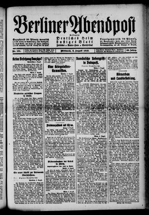 Berliner Abendpost vom 06.08.1919