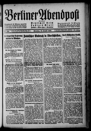 Berliner Abendpost on Aug 19, 1919