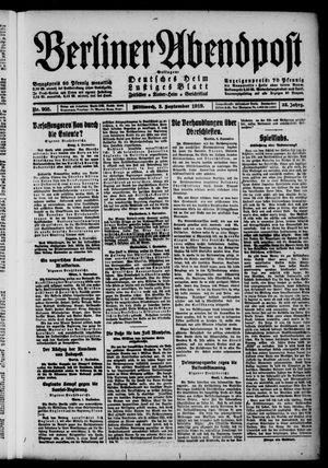 Berliner Abendpost vom 03.09.1919